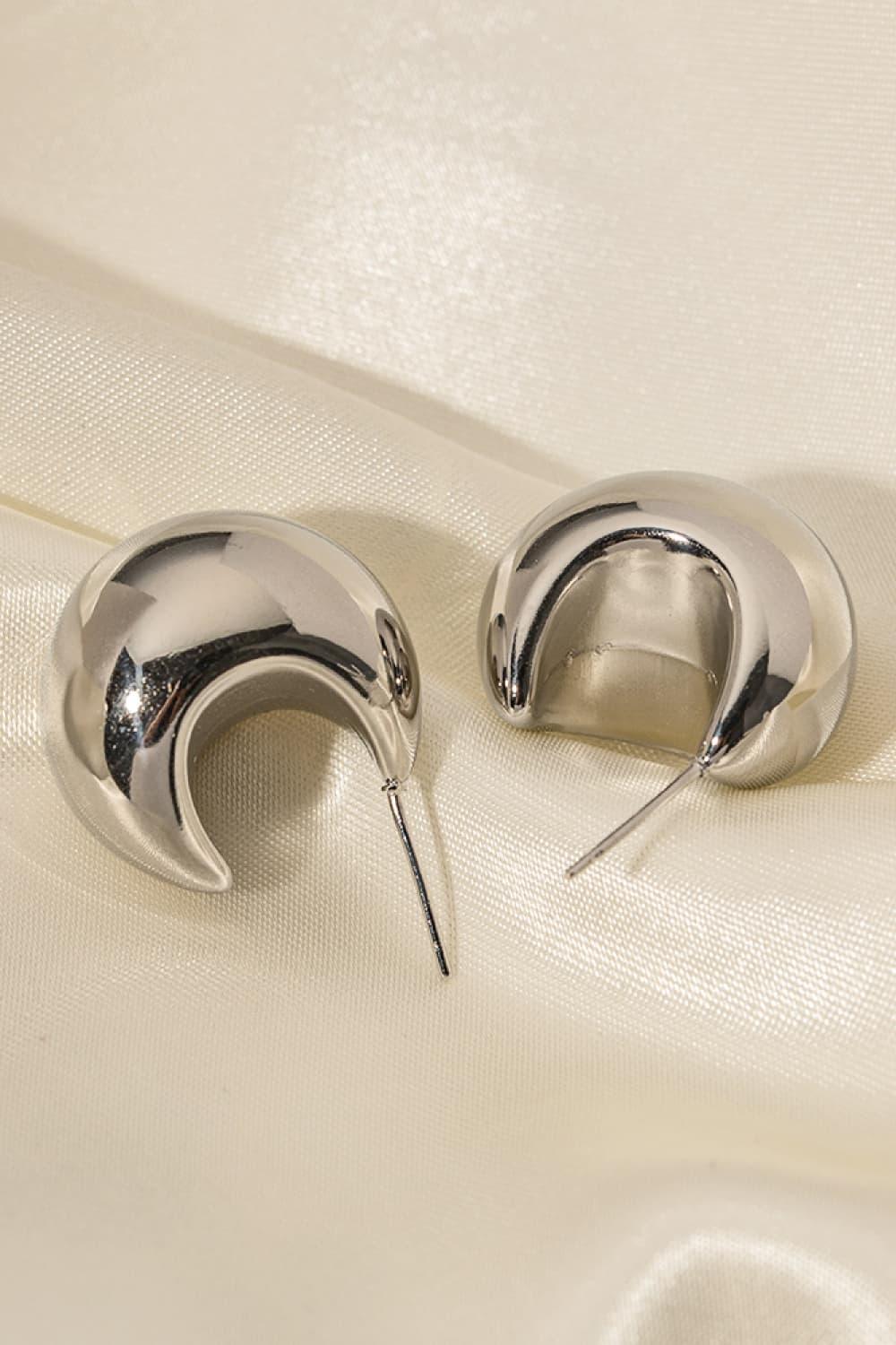 Stainless Steel C-Hoop Earrings - Olive Ave