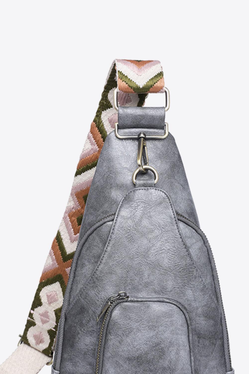 Take A Trip Leather Sling Bag - Olive Ave