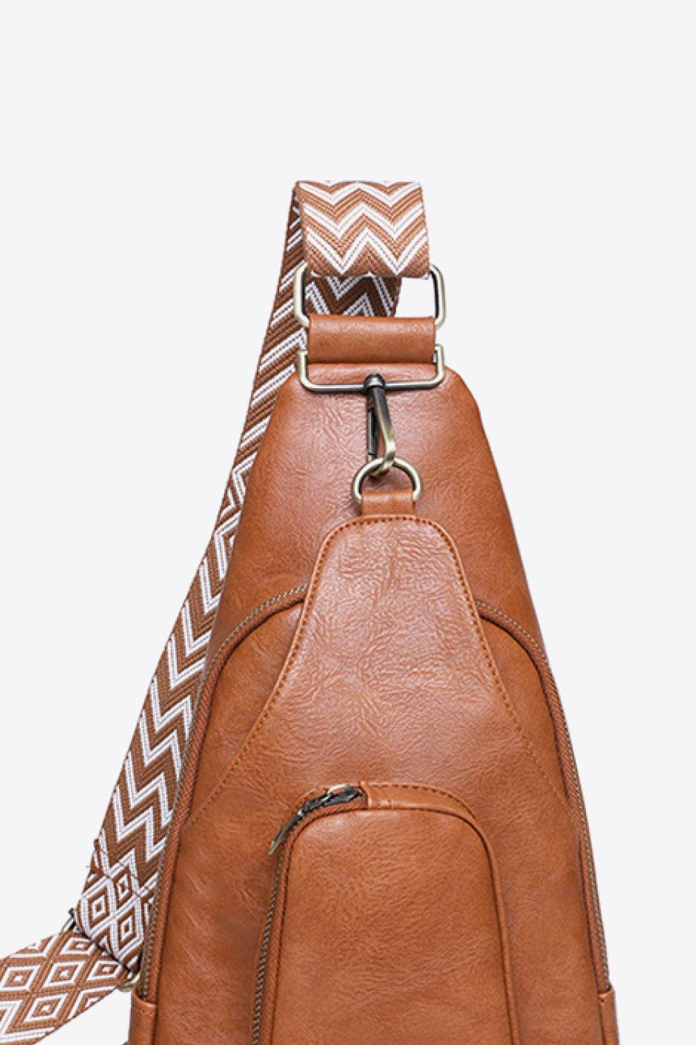 Take A Trip Leather Sling Bag - Olive Ave