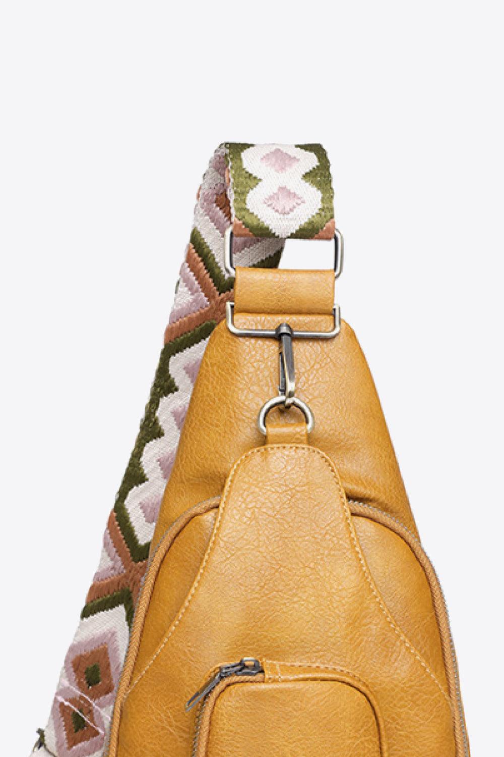 Take A Trip Leather Sling Bag - Olive Ave