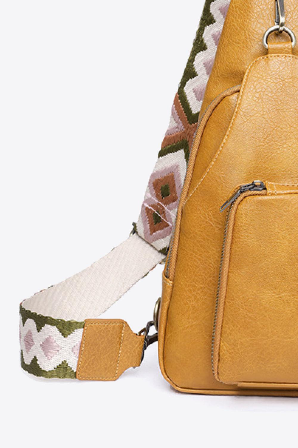 Take A Trip Leather Sling Bag - Olive Ave
