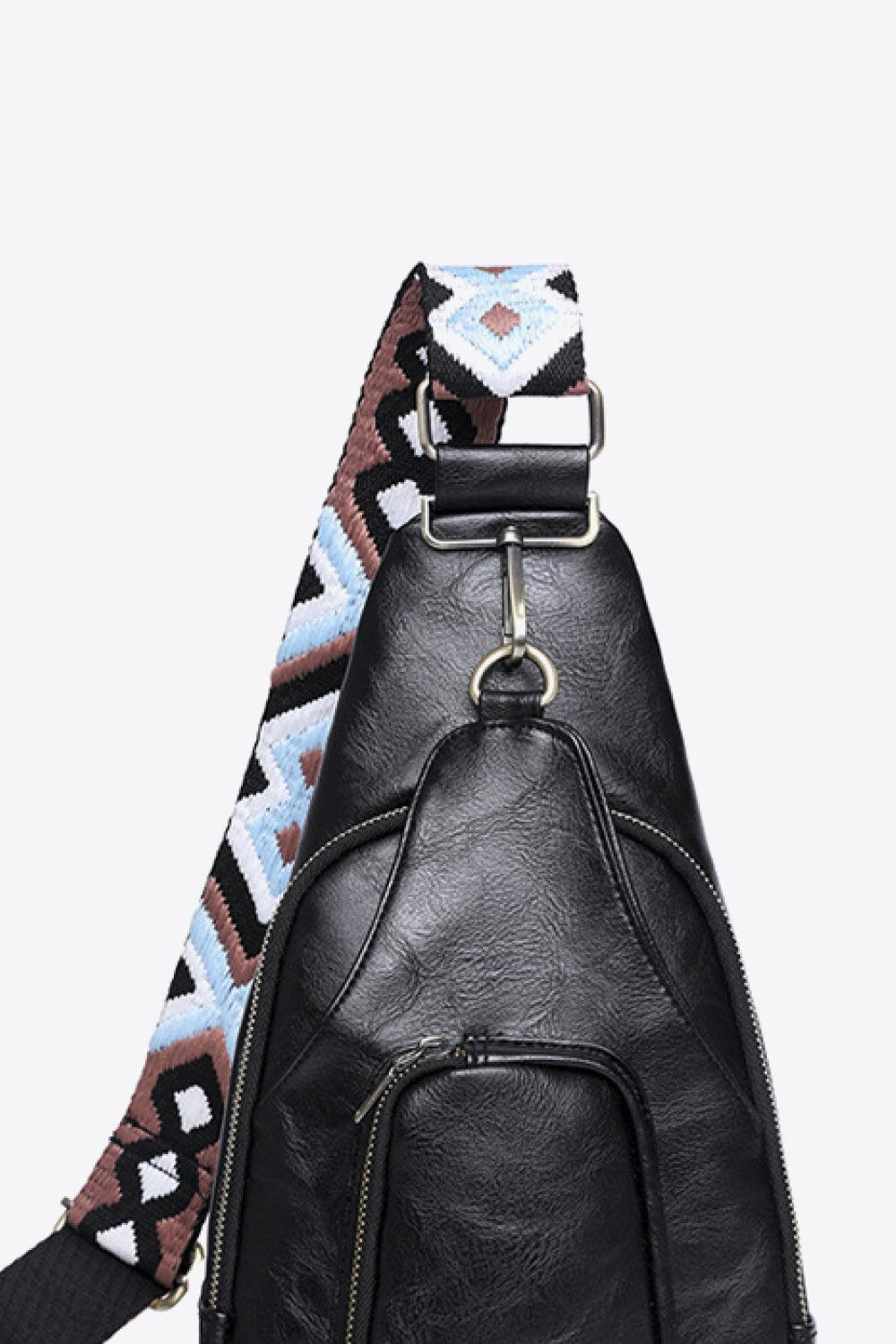 Take A Trip Leather Sling Bag - Olive Ave