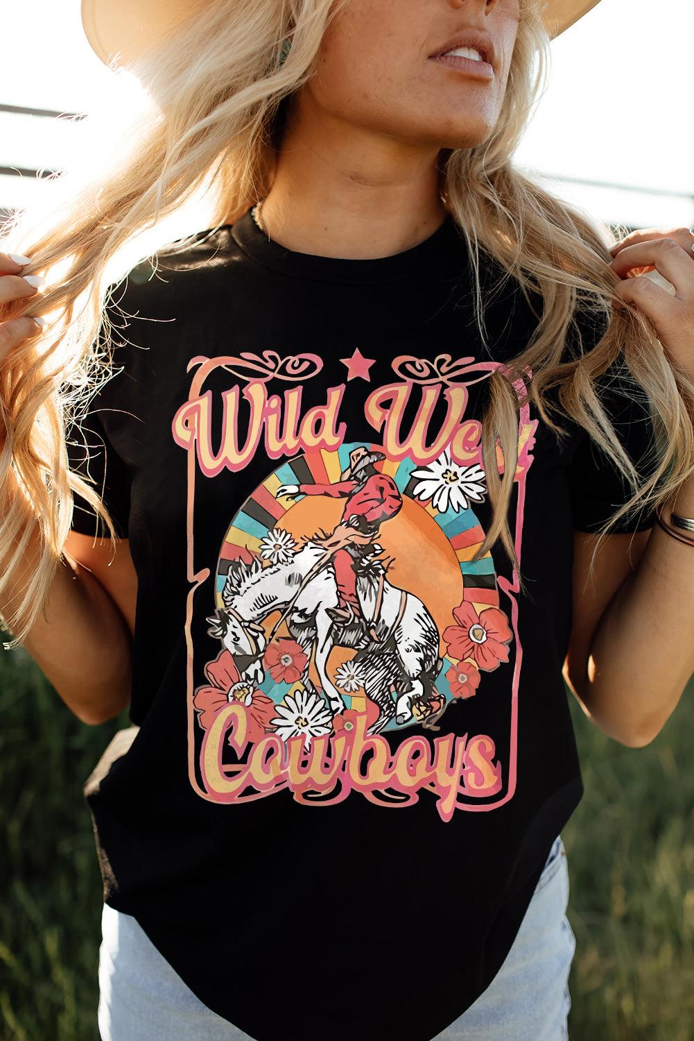 WILD WEST COWBOYS Graphic Tee Shirt - Olive Ave