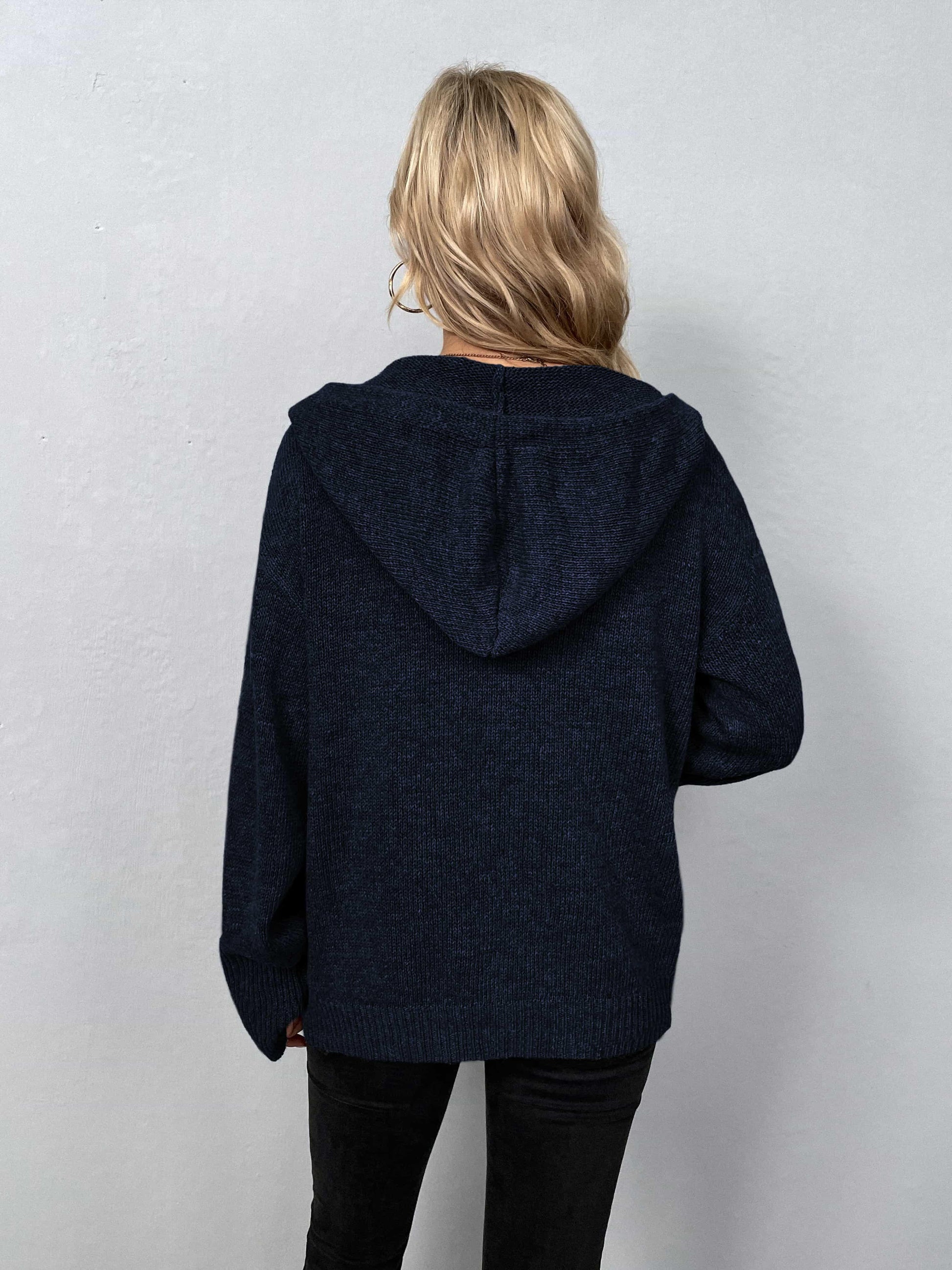 Button-Down Hooded Sweater - Olive Ave