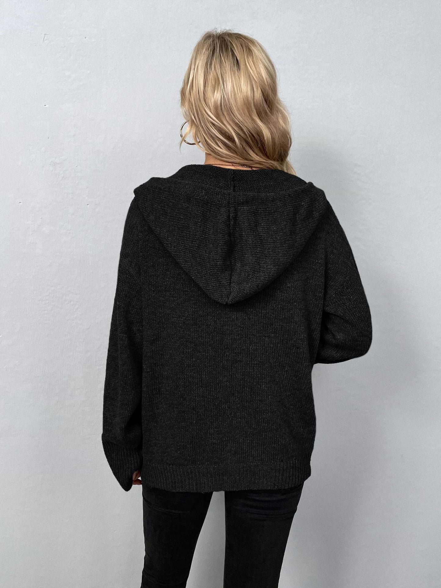 Button-Down Hooded Sweater - Olive Ave