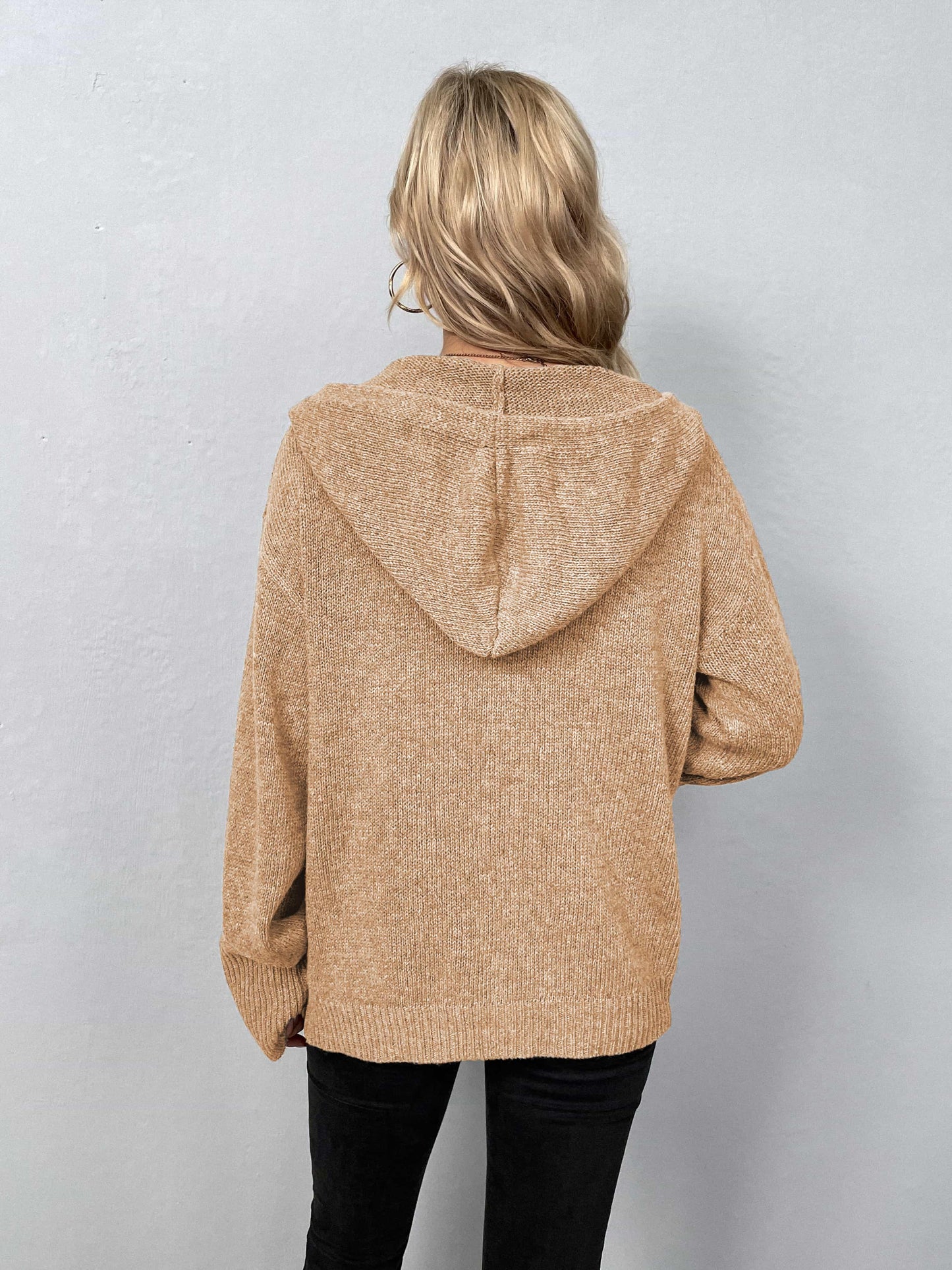 Button-Down Hooded Sweater - Olive Ave