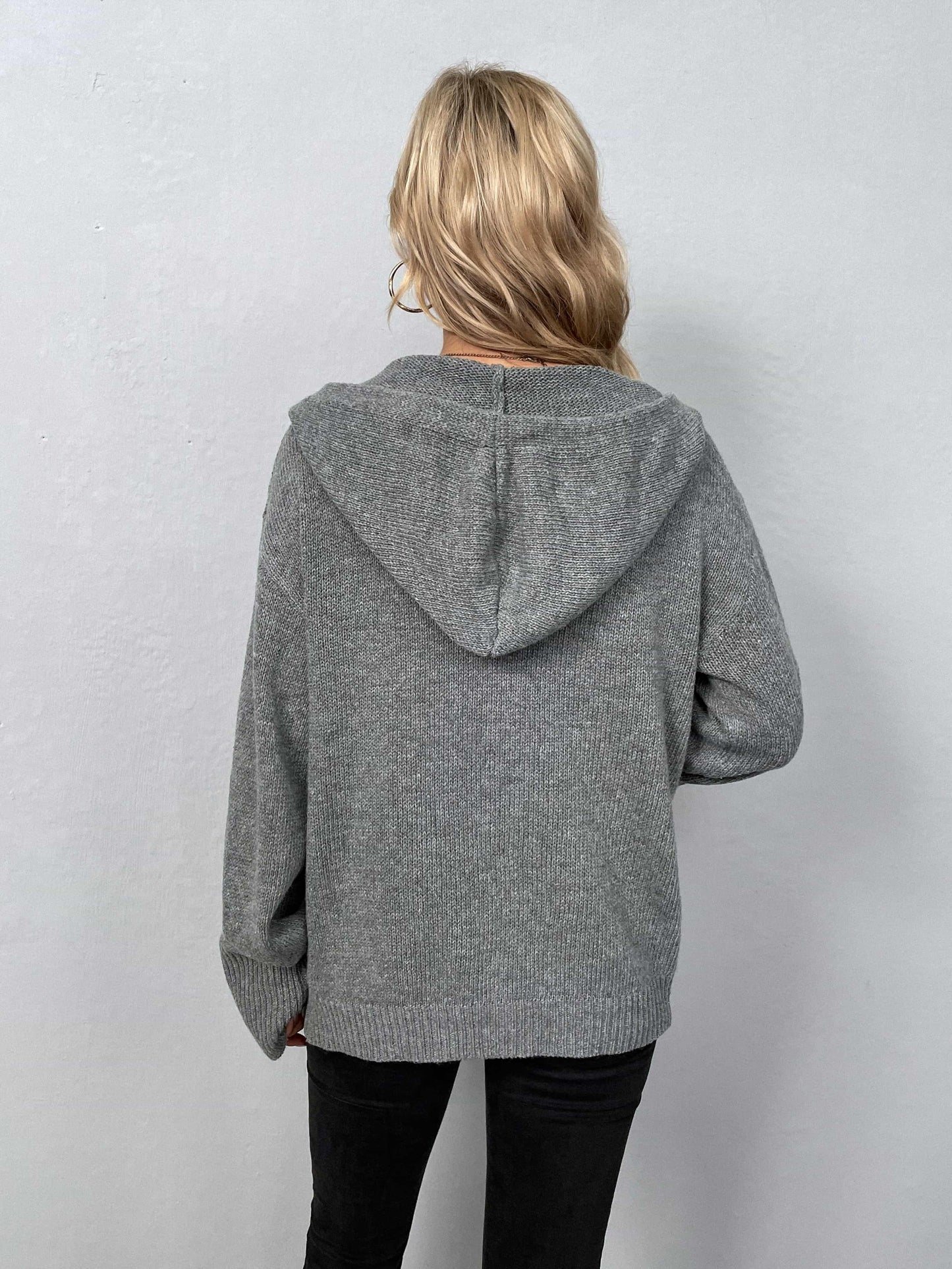 Button-Down Hooded Sweater - Olive Ave