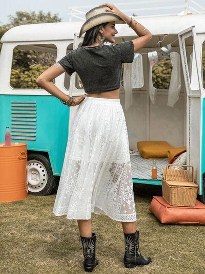 Embroidered Skirt - Olive Ave