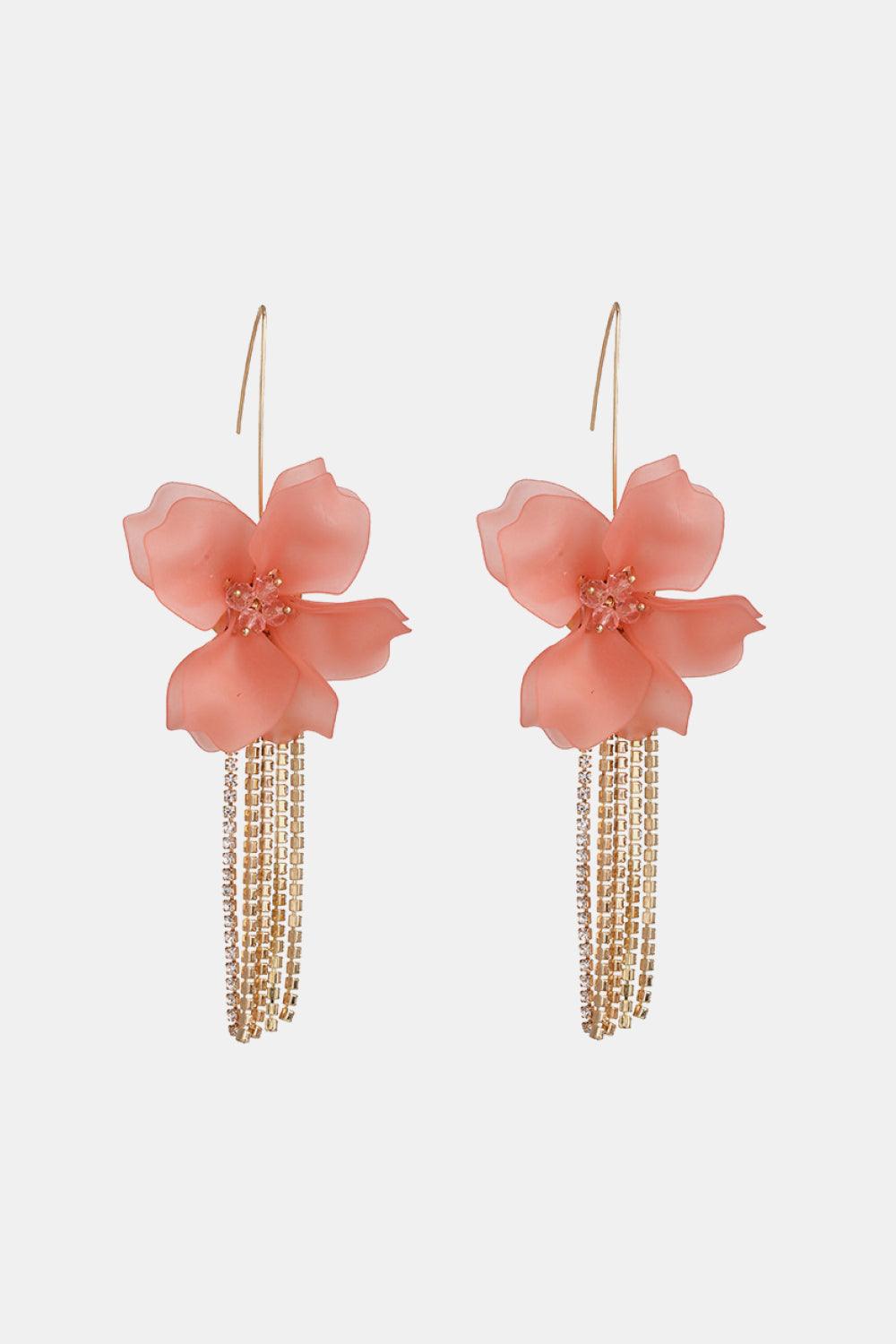 Flower Shape Acrylic Dangle Earrigs - Olive Ave