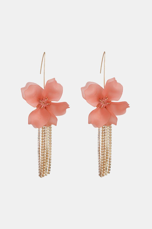 Flower Shape Acrylic Dangle Earrigs - Olive Ave