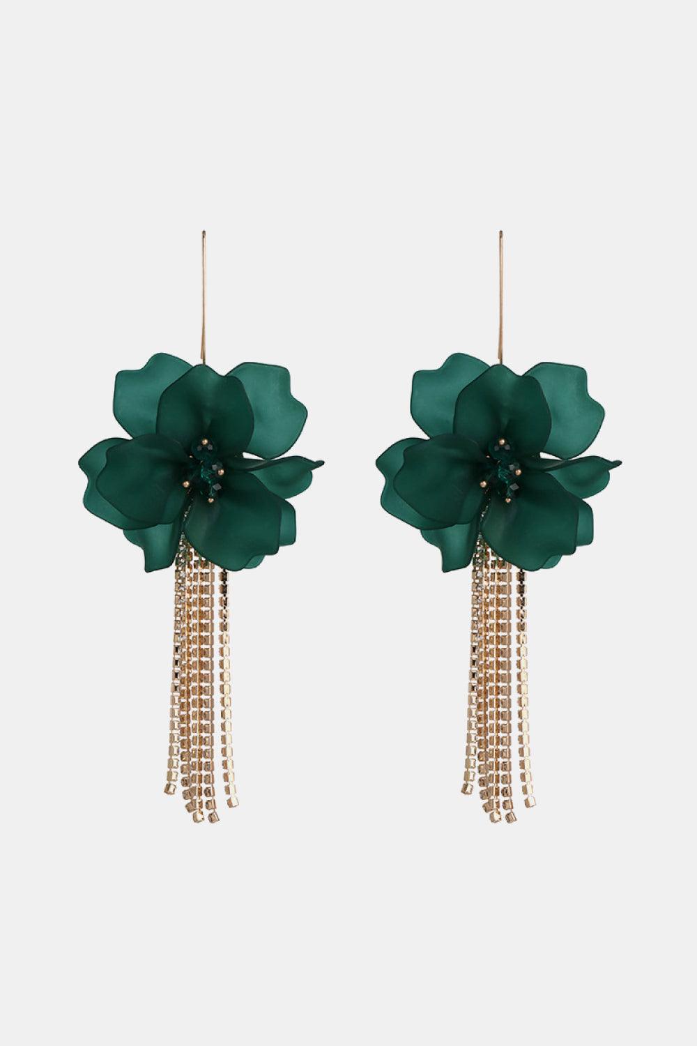 Flower Shape Acrylic Dangle Earrigs - Olive Ave