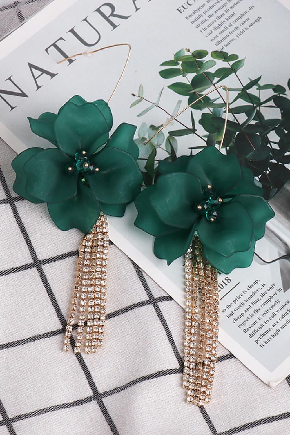 Flower Shape Acrylic Dangle Earrigs - Olive Ave