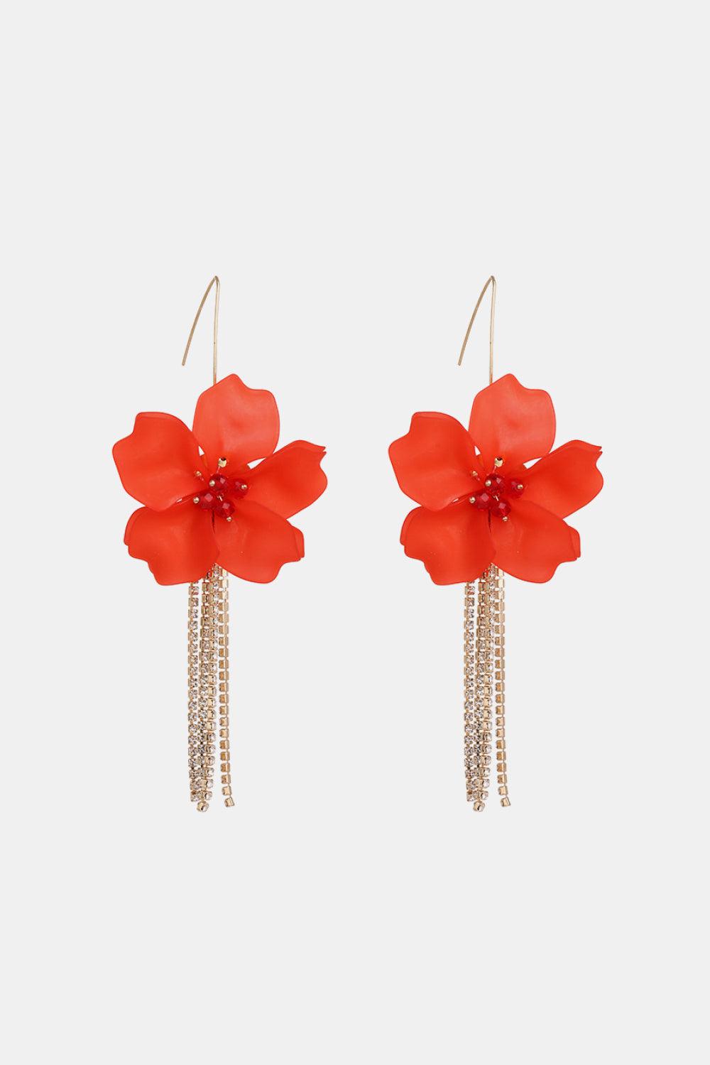 Flower Shape Acrylic Dangle Earrigs - Olive Ave