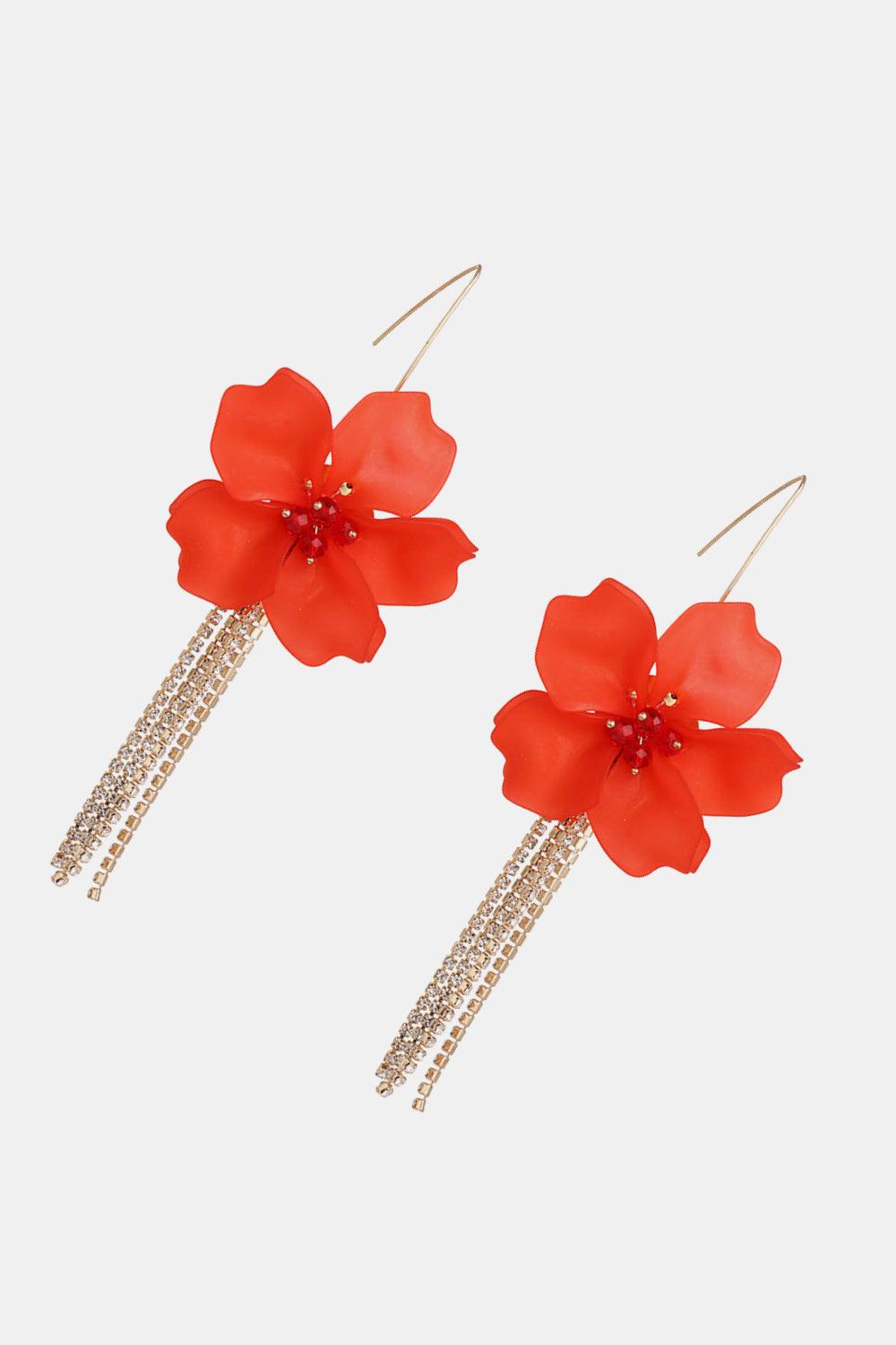 Flower Shape Acrylic Dangle Earrigs - Olive Ave