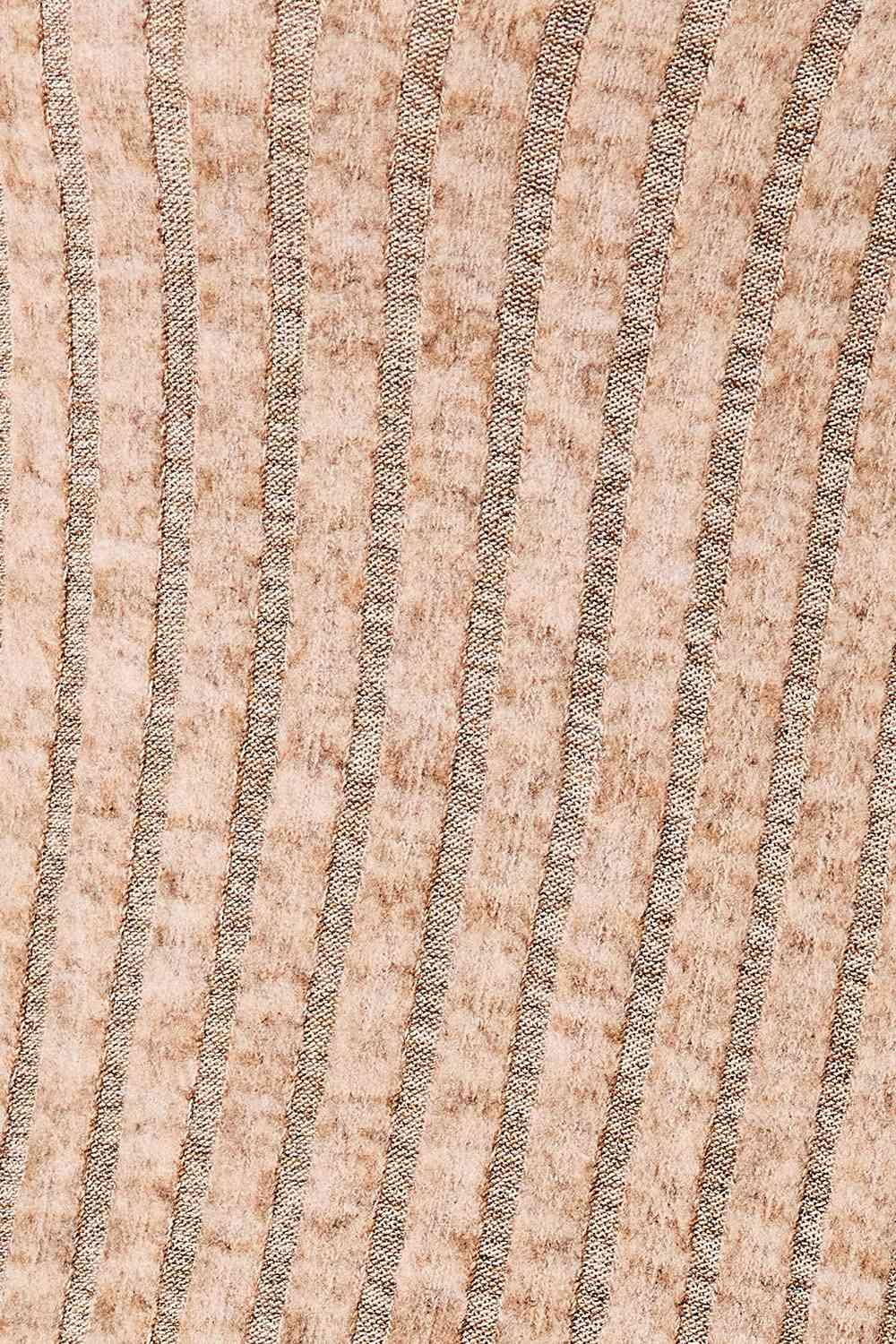 Full Size Drawstring Ribbed Long Sleeve Top - Olive Ave