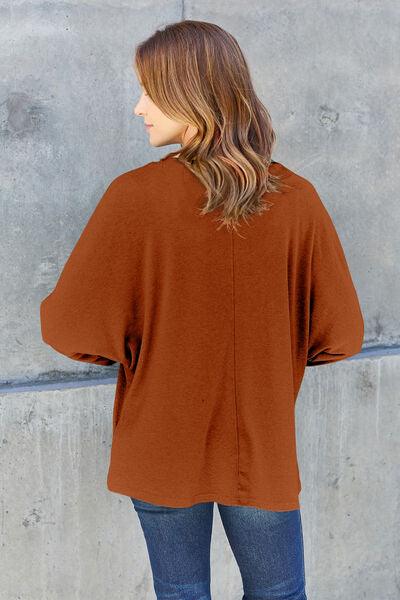 Full Size Long Sleeve T-Shirt in 8 Colors - Olive Ave