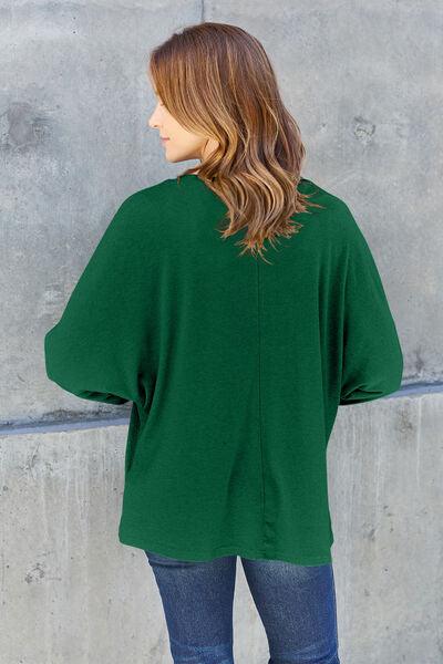 Full Size Long Sleeve T-Shirt in 8 Colors - Olive Ave