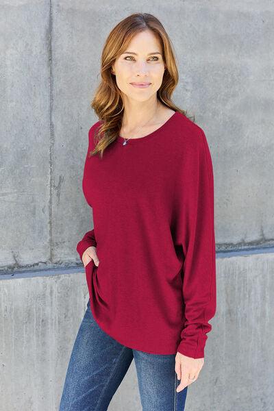 Full Size Long Sleeve T-Shirt in 8 Colors - Olive Ave