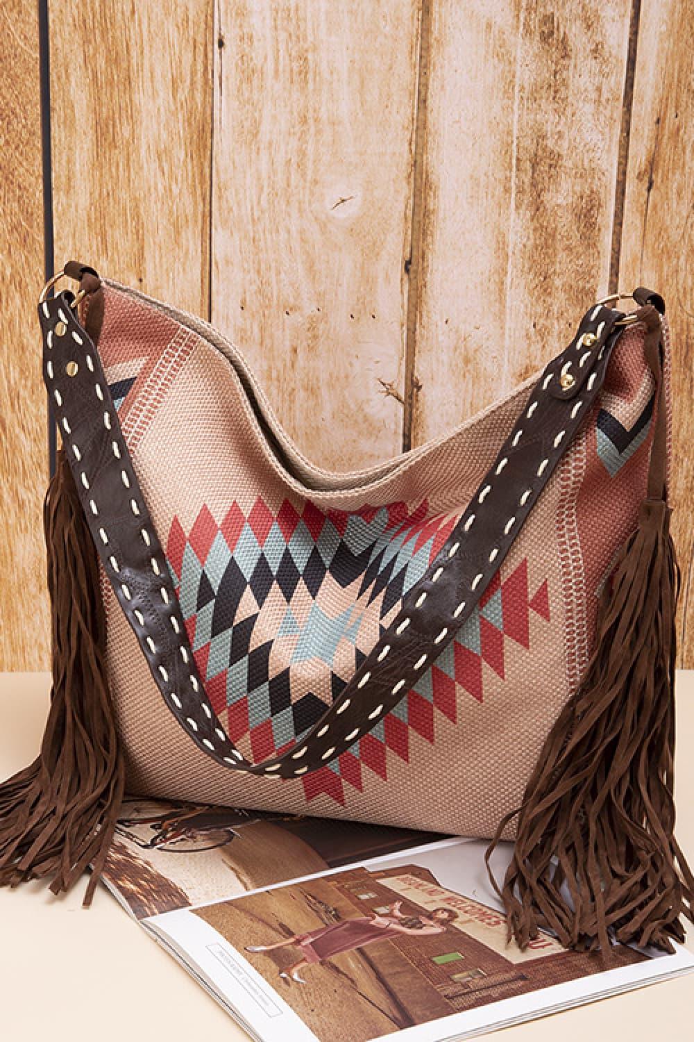 Geometric Canvas Tote Bag - Olive Ave