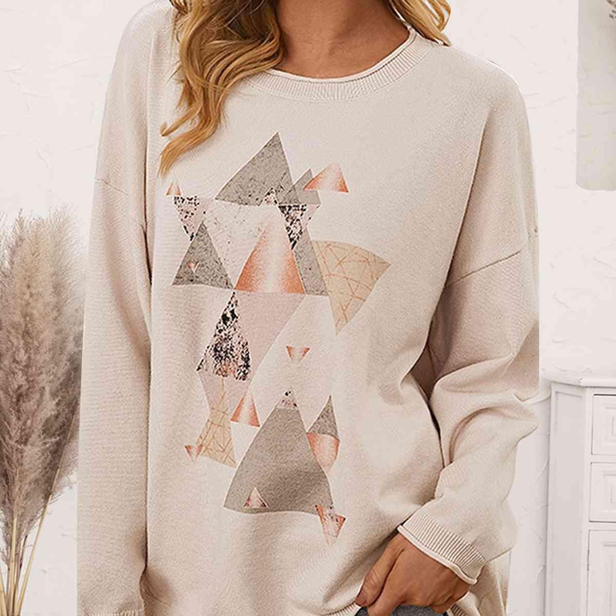 Geometric Graphic Top - Olive Ave