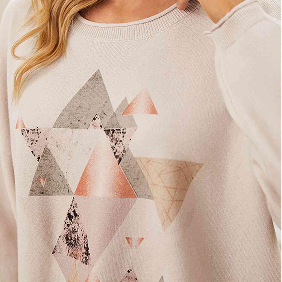 Geometric Graphic Top - Olive Ave