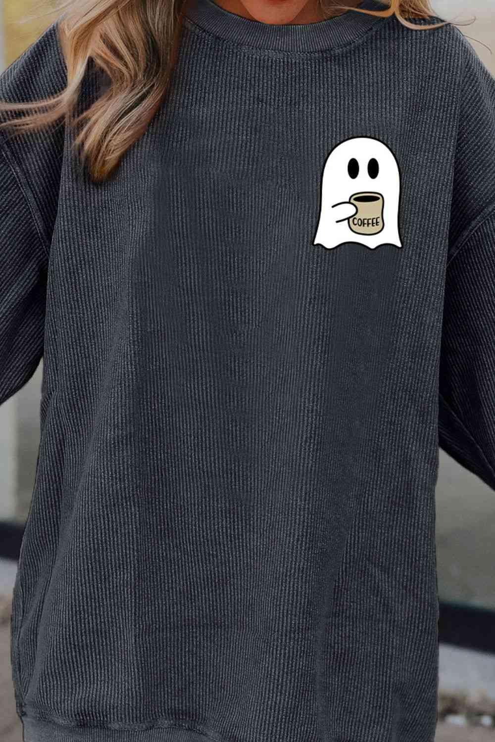 Ghost Coffee Graphic Sweatshirt - Olive Ave
