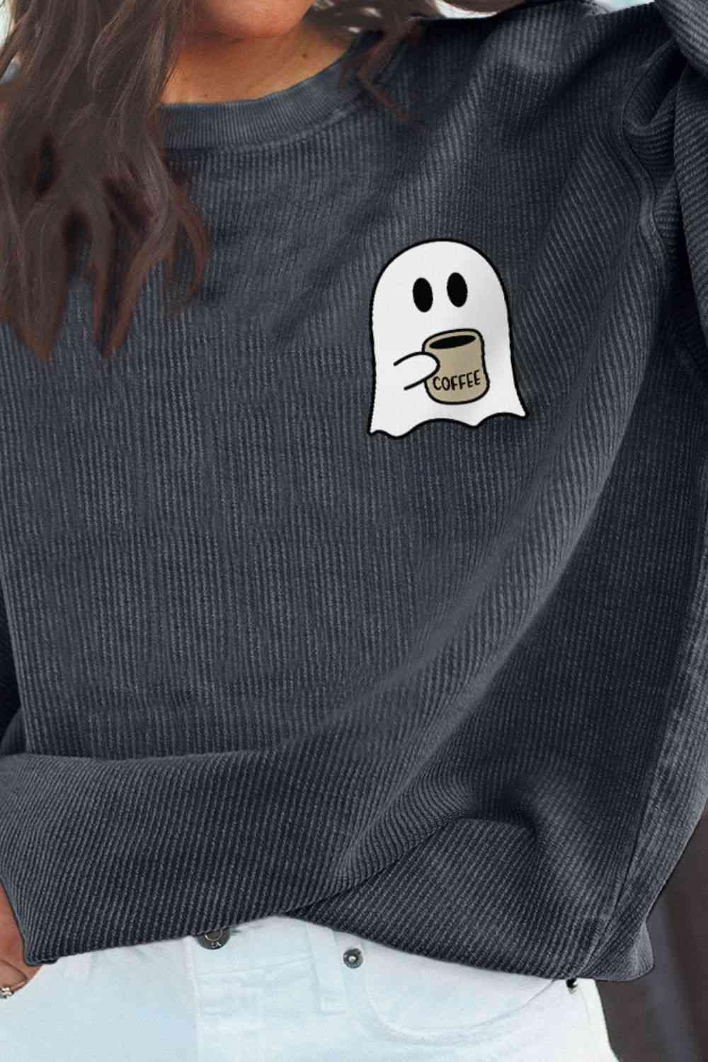 Ghost Coffee Graphic Sweatshirt - Olive Ave