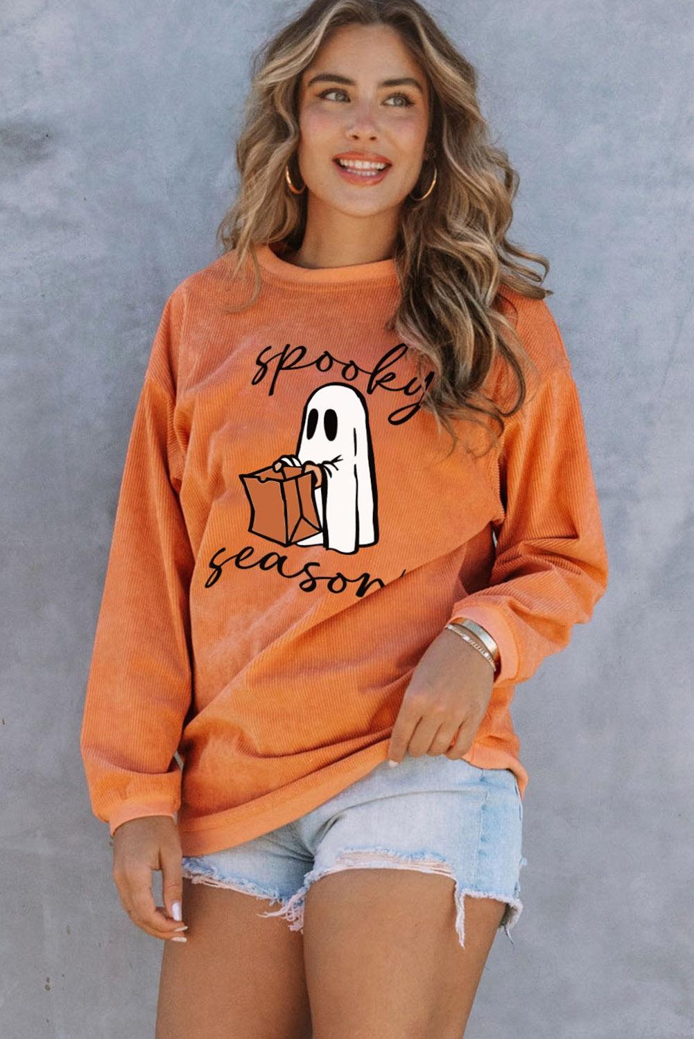 Ghost SPOOKY SEASON Graphic Sweatshirt - Olive Ave