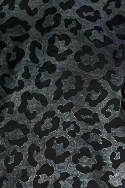 Leopard V-Neck Long Sleeve Top - Olive Ave