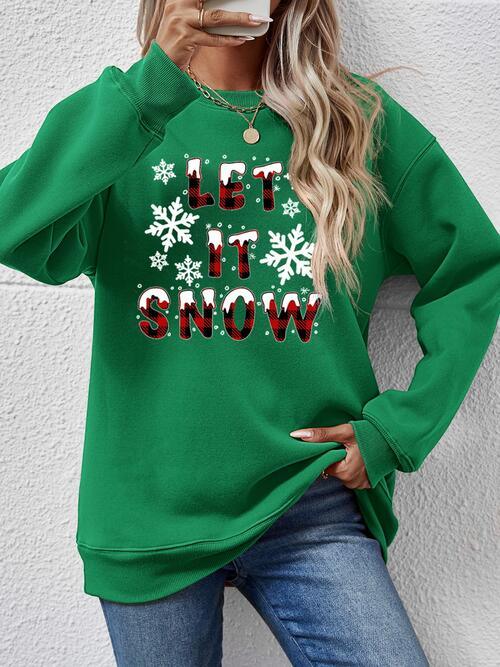 LET IT SNOW Sweatshirt in 9 Colors - Olive Ave