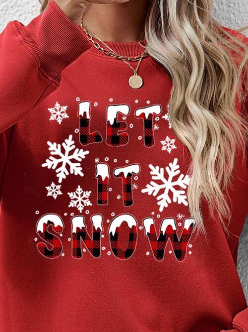LET IT SNOW Sweatshirt in 9 Colors - Olive Ave