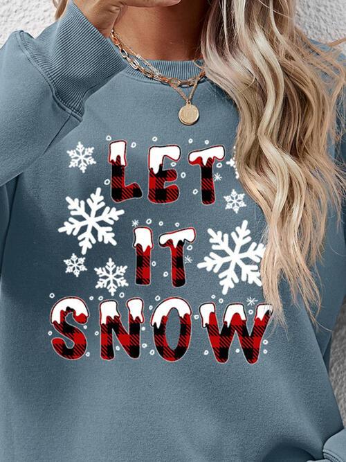 LET IT SNOW Sweatshirt in 9 Colors - Olive Ave