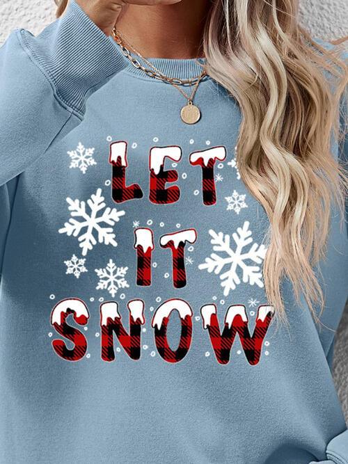 LET IT SNOW Sweatshirt in 9 Colors - Olive Ave