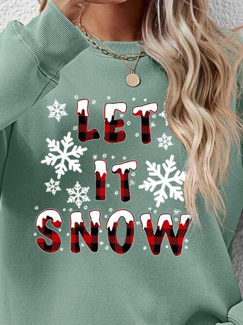 LET IT SNOW Sweatshirt in 9 Colors - Olive Ave