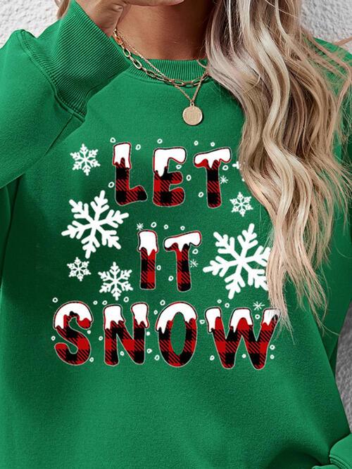 LET IT SNOW Sweatshirt in 9 Colors - Olive Ave