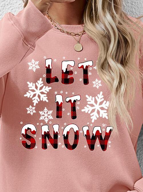LET IT SNOW Sweatshirt in 9 Colors - Olive Ave