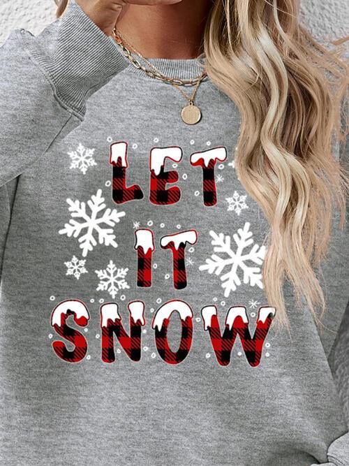LET IT SNOW Sweatshirt in 9 Colors - Olive Ave