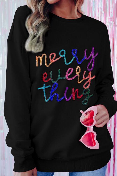 MERRY EVERYTHING Sweatshirt - Olive Ave