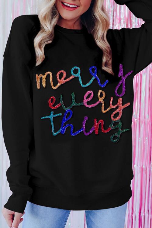 MERRY EVERYTHING Sweatshirt - Olive Ave