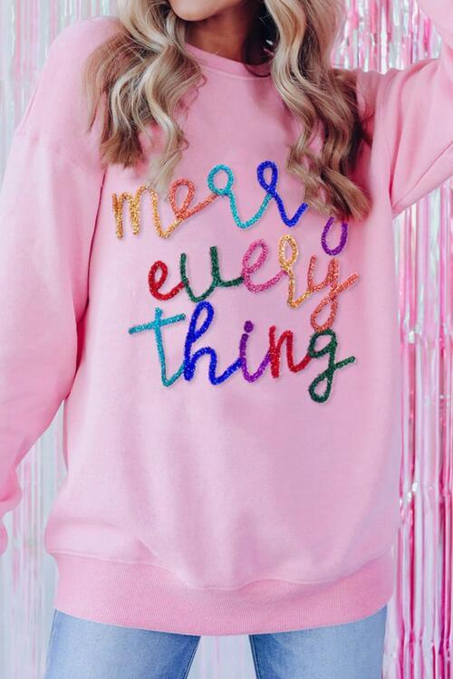 MERRY EVERYTHING Sweatshirt - Olive Ave