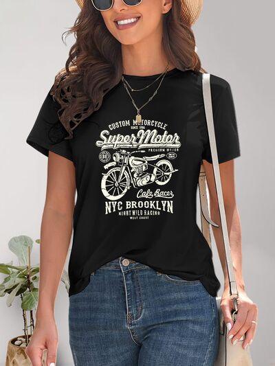 Motorcycle Graphic T-Shirt in 4 Colors - Olive Ave