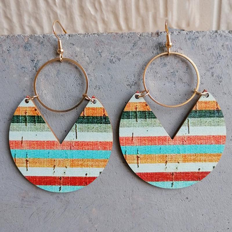 Ms.Pac-Man Shape Wooden Dangle Earrings - Olive Ave