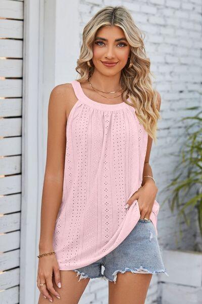 Openwork Wide Strap Tank in 6 colors - Olive Ave