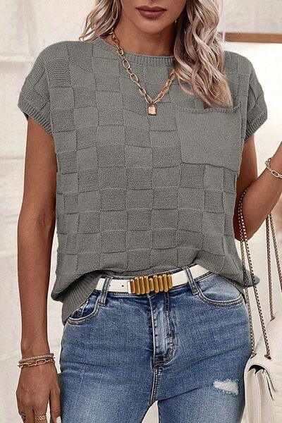 Plaid Pocketed Sweater in 2 Colors - Olive Ave