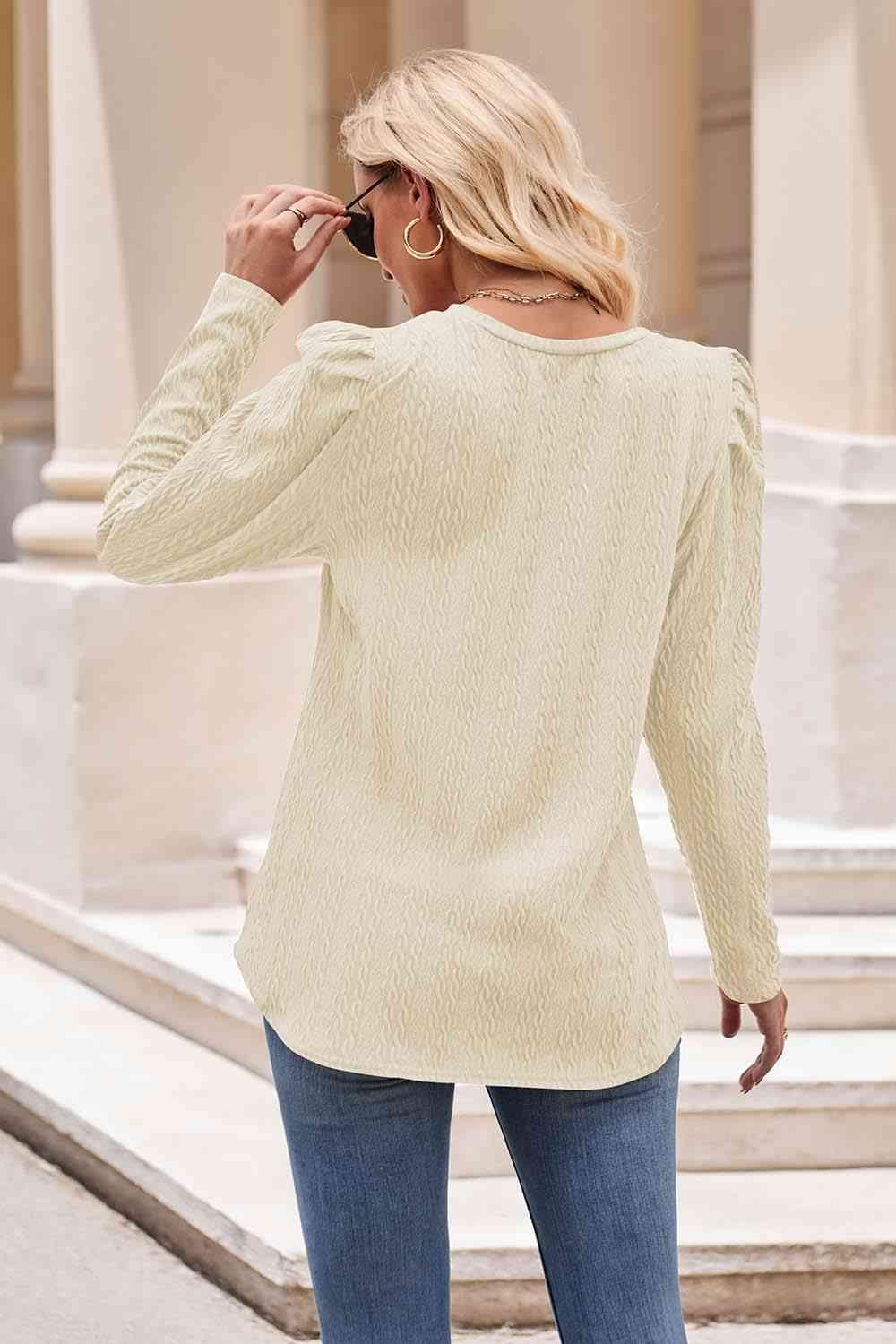 Puff Sleeve Blouse in 7 Colors - Olive Ave