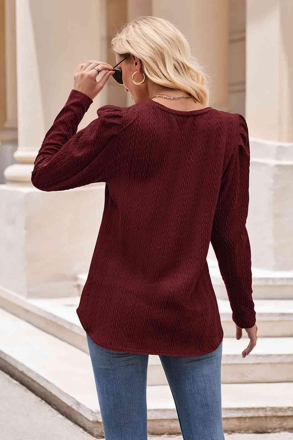 Puff Sleeve Blouse in 7 Colors - Olive Ave