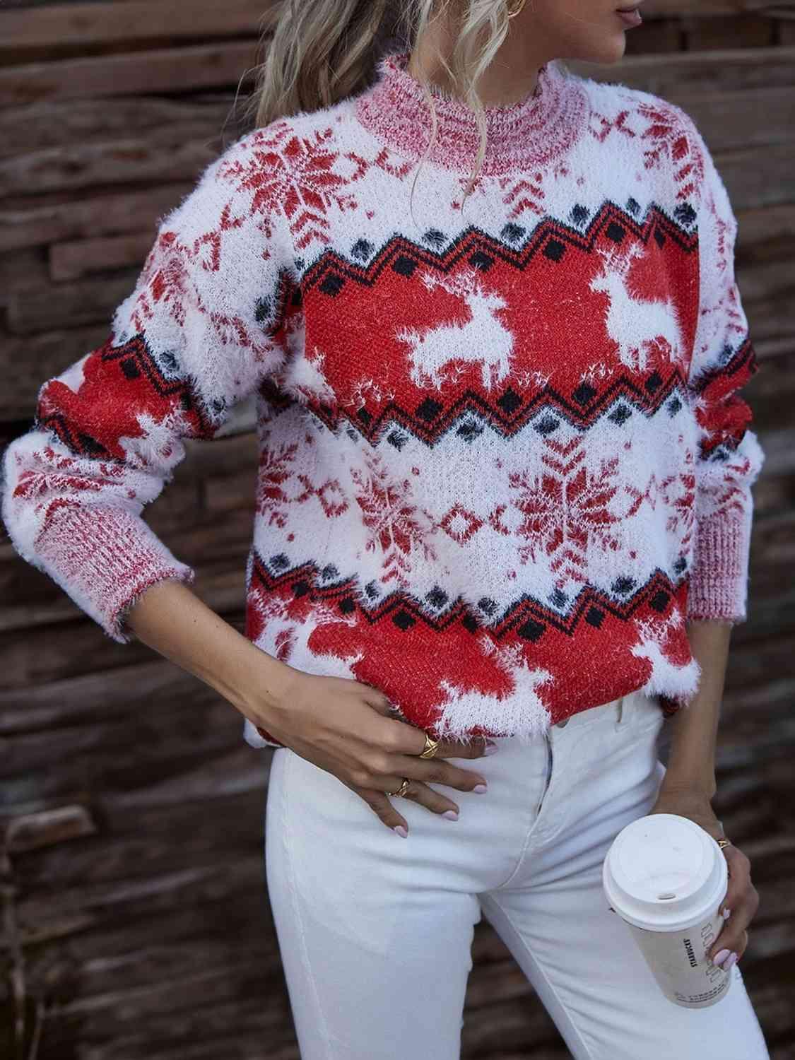 Reindeer Sweater - Olive Ave