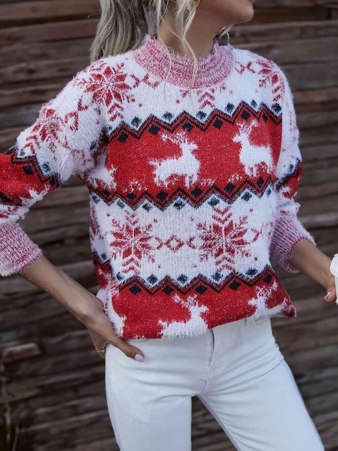 Reindeer Sweater - Olive Ave