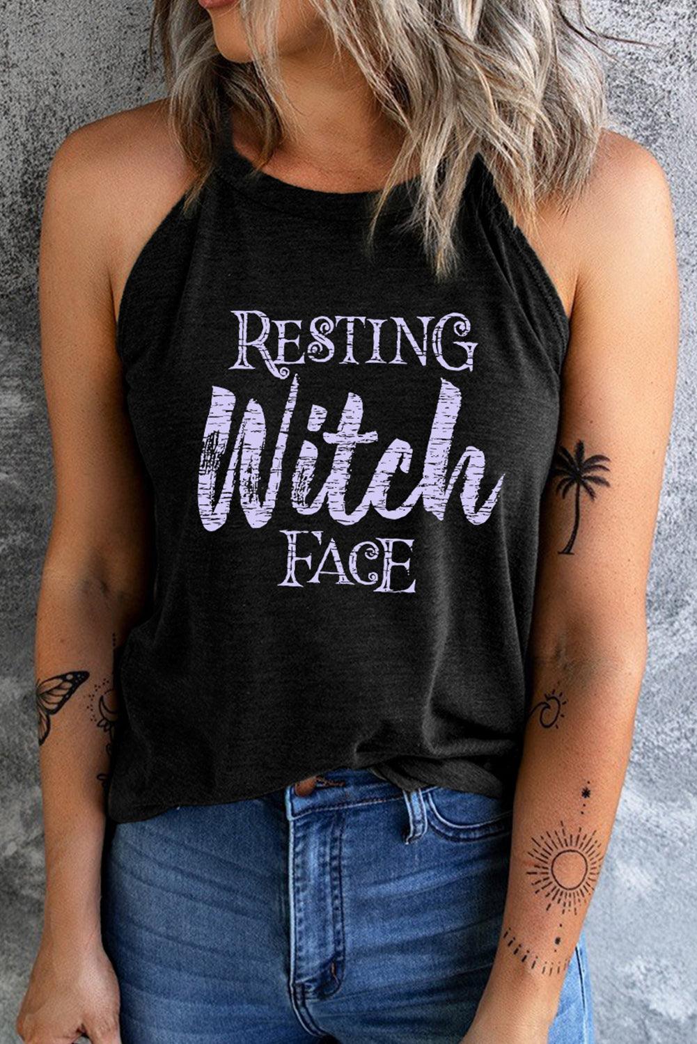 RESTING WITCH FACE Graphic Tank Top - Olive Ave