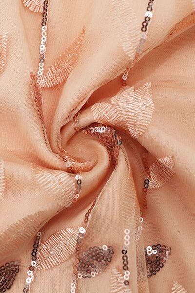 Sequin Leaf Embroidery Dress in 4 Colors - Olive Ave